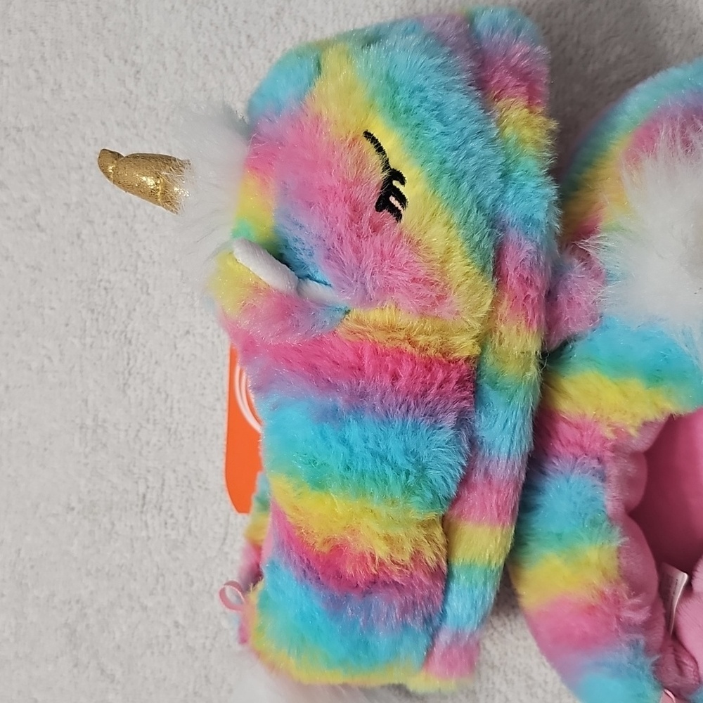 Girls Unicorn Slippers - Picture 2 of 5